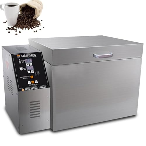 DIUNAOZI Tostatrice per caffè Commerciale,Macchina per Tostare I Chicchi di caffè Elettrica, Tostatrici per caffè con Temporizzazione Automatica per Uso Domestico,Padella Antiaderente,Risca 1800W