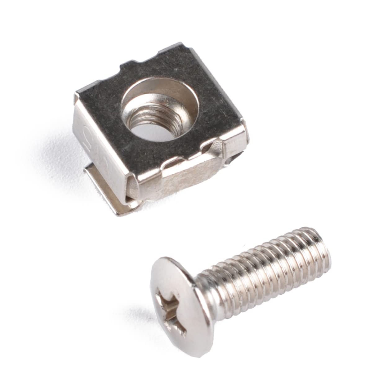 FUNOMOCYA 5pcs M5 Square Hole Cage Nuts and M5x16 Screws Set Bolt and Nut Set for Rack