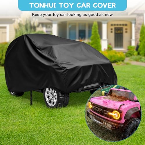Image of Kids Ride-On Toy Car Cover, Outdoor Wrapper Resistant Protection for Electric Battery Powered Children Wheels Toy Vehicles - Universal Fit, Water Resistant (Pack of 2)