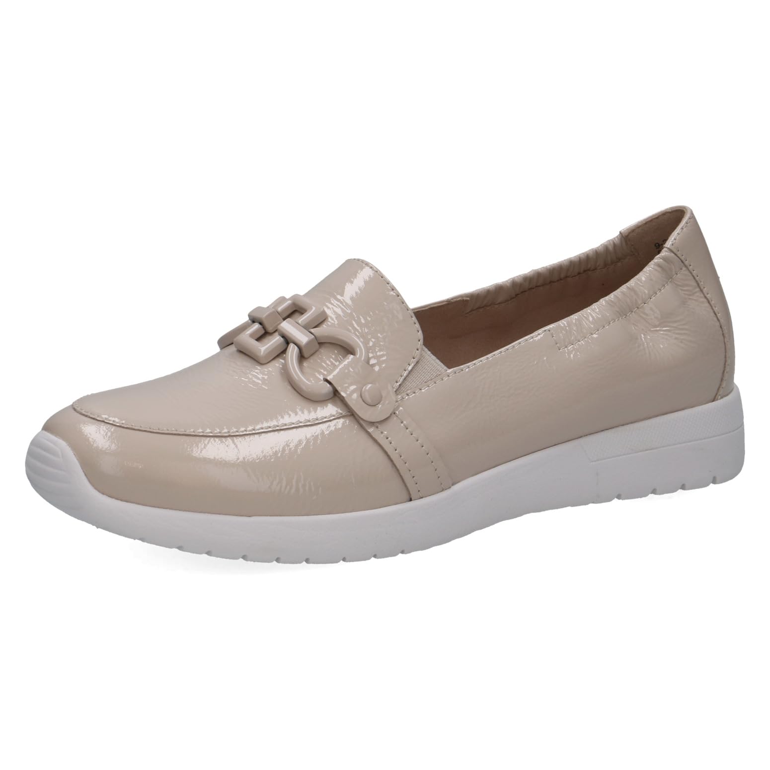 CAPRICE Women’s Leather Slip-ons, White (Snow Naplak), 4 UK