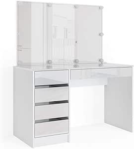 Mesa De Maquillaje Sherry, Blanco, 120 Cm, Vicco