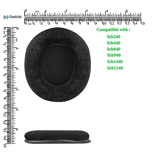 Image of Geekria Earpad for Shure Hpaec240, Hpaec440, Hpaec840, Hpaec940, Srh840 Srh440, Srh940 Headphone Ear Pad /Ear Cushion /Ear Cups /Ear Cover /Earpads Repair Parts(Black Velvet)