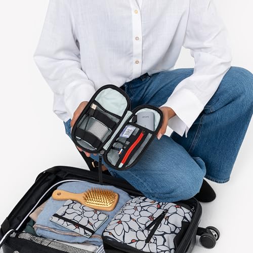 Sherpani Mini Co-Pilot, Travel Cable Bag, Cord Storage Organizer, Small Tech Pouch, Accessory Carrying Case, Travel Essentials for Women (Sakura)3