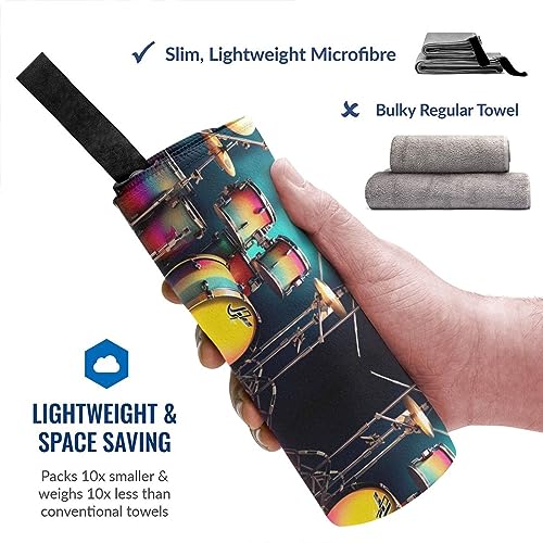 Serviette de bain séchage rapide EdWal Cool Drums contre l'humidité en voyage