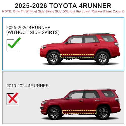 Image of COMNOVA Two-Stairs Running Boards Side Steps for 2025 2026 Toyota 4Runner