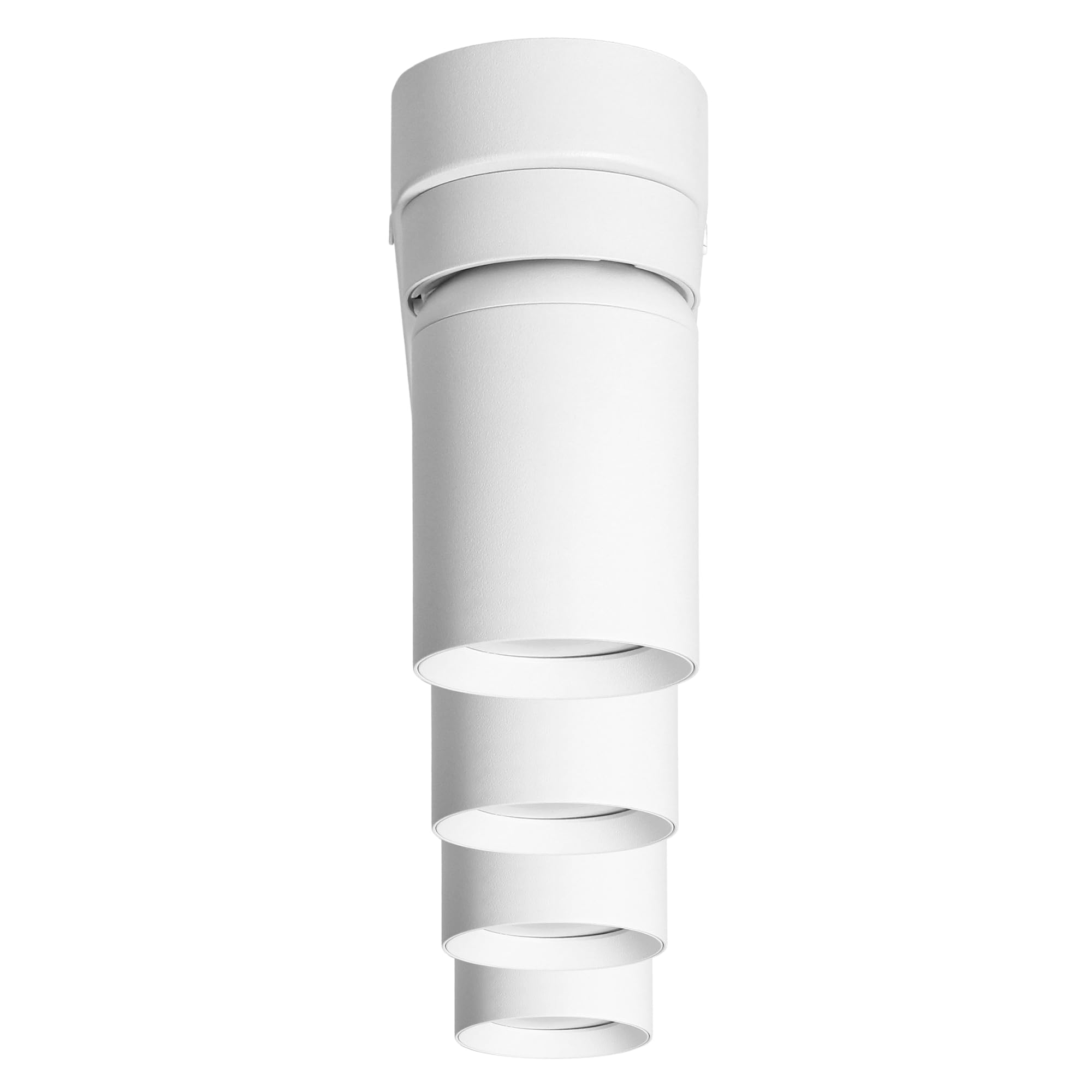 Luminaire Plafonnier avec Source Lumineuse GU10 Remplaçable max. 12 W (Ampoule Non Incluse) Lampe Plafond avec Spot Plafonnier éclairage de Plafond (Blanc, 4 sources lumineuses)