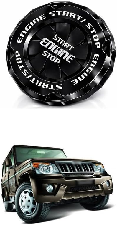 Car Start Button Cover, Plastic Rotatable Push Start Switch Cover, Anti Scratch Interior Decoration Accessory Protector Engine Push Button Sticker for All Cars Comfortable With Bol-ero