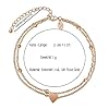 VICKWOOD Damen Fußkette Wasserfest aus Edelstahl 18K Vergoldet Fußkettchen in Gold/Rosegold/Silber/Schwarz Extra Lang 21cm bis 30cm Geschenk für Frauen(Rosegold-26cm) #3