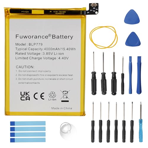 Fuworance 4000 mAh 3,85 V BLP779 - Batería de repuesto compatible con Oppo A92S/A93/F17 Pro/Reno 4Z 5G/Reno 4 Lite PDKM00 teléfono móvil inteligente recargable batería li-ION +kit de herramientas