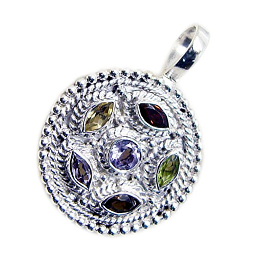 Collier Charme Multi Gemstone en Argent pour Sublimer Vos Tenues d'Été