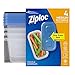 Ziplock Storage Containers, Blue, 14 oz - 4 pk