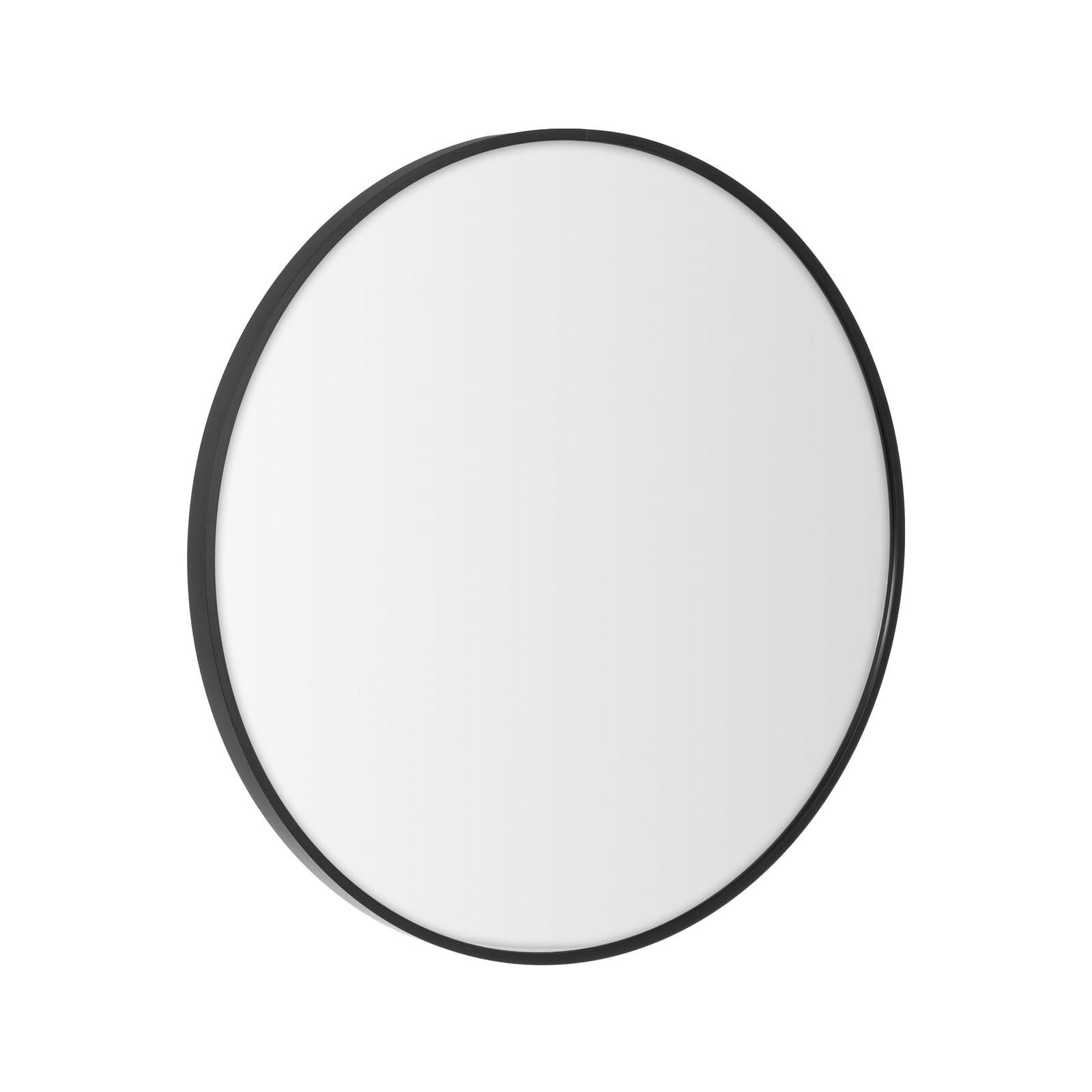 LOLAhome Espejo de Pared Redondo de 60cm con Borde de Aluminio Negro de Estilo Moderno y Sencillo Adecuado para Decoración, Recibidor, Baño, Dormitorio, Tocador y Vestidor