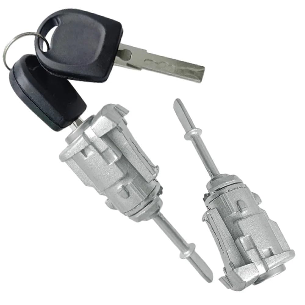 Hzsmyxgs One Color Car Door Lock 604837167 604837168 Compatible With A6 1997-2004 Left+Right Car Door Lock Barrel Cylinder With 2 Key