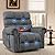 ANJ Oversized Rocker Recliner Chair with Massage and Heat, Manual Overstuffed Swivel Recliners for Big Man, Large Glider Rocking Reclining Chairs for Living Room by ANJ