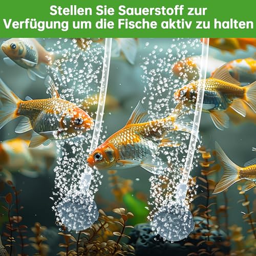 Biling Teichbelüfter Sauerstoffpumpe für Teich Solar, 2,5W Solar Teichbelüfter Sauerstoffpumpe Air Aquarium mit Akk, Sauerstoff Teich Belüftungspumpe 3 Modi 2 Luftsteine für Gartenteich, Angeln