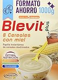 Blevit Plus 8 Cereales con Miel - Paquete de 2 x 500 gr - Total: 1000 gr