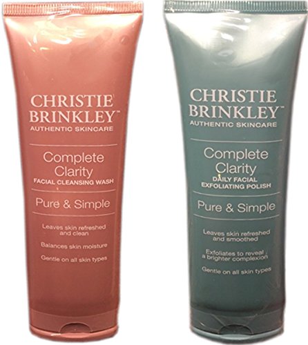 Christie Brinkley Complete Clarity Facial Exfoliating Polish & Facial Cleansing Wash-2 Piece Set