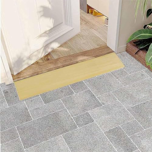 RIDELF Türschwellenrampe Holz Saugroboter Rampe, Bordsteinrampe, Staubsauger Roboter Rampe, Rampe Saugroboter Schwellenrampe, Rampe Türschwelle, Türschwellenrampen Rollstuhlrampe 50x10x2cm Wood