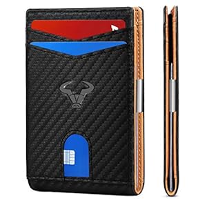 BULLIANT Slim Wallet Men, Leather Wallet Front Pocket Card Holders for Gift Men 3″X4.3″