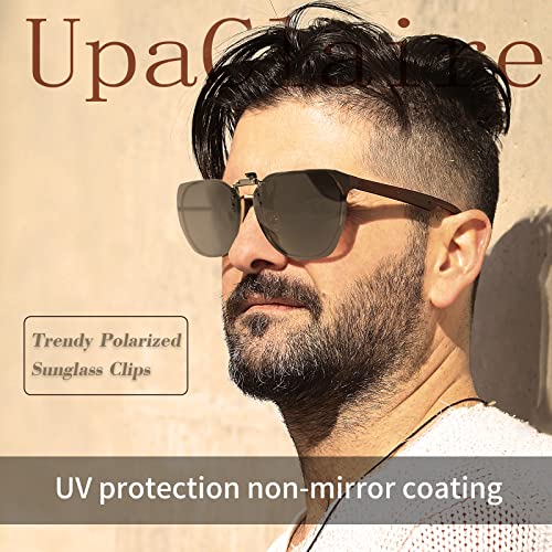 Image of Flip-Up Clip-On Polarized Sunglasses, UV Protection