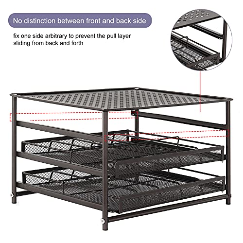 image for LIANTRAL Spice Rack Organizer for Cabinet, 3 Tier 30-Bottle Spice Draw