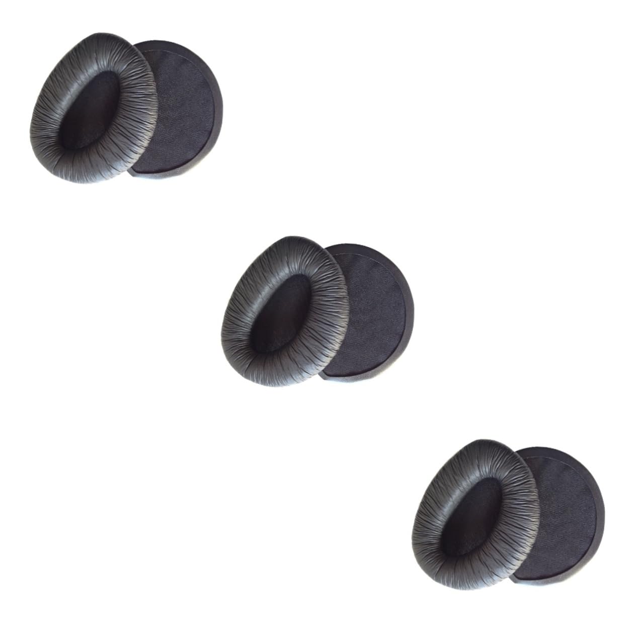 Gatuida 3pezzi Cuscinetti Auricolari Sostitutivi Pu Per Cuffie Di Nero Design Confortevole e Resistente Migliora La Performance Del Suono
