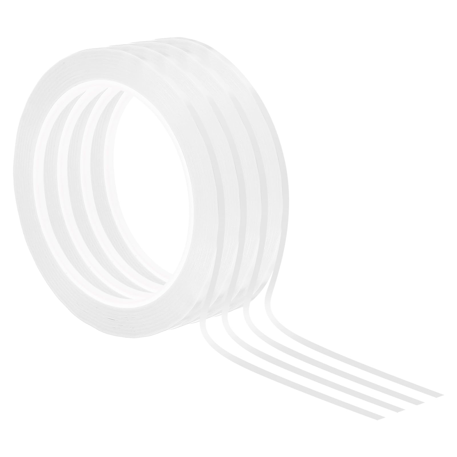 PATIKIL 1/8" Whiteboard Tape, 4 Pack Thin Dry Erase Tape for Graphic Chart Marking DIY Art White