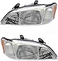 Compatible with Acura TL Headlights Lamps Set 1999 2000 2001 Halogen Driver and Passenger Side