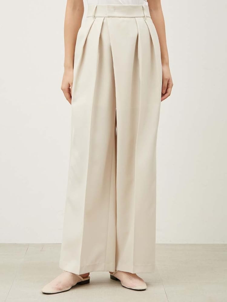 Amazon | [ミラオーウェン] ラップタックワイドパンツ