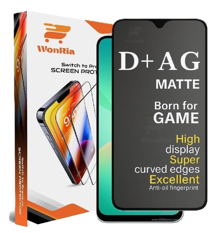 Image of WonRia Matte Screen Guard Protector for Samsung A34 (5G) Matte Tempered Glass Edge to Edge [Anti-FingerPrint | Anti-Glare | Shinning Border] - installation Kit
