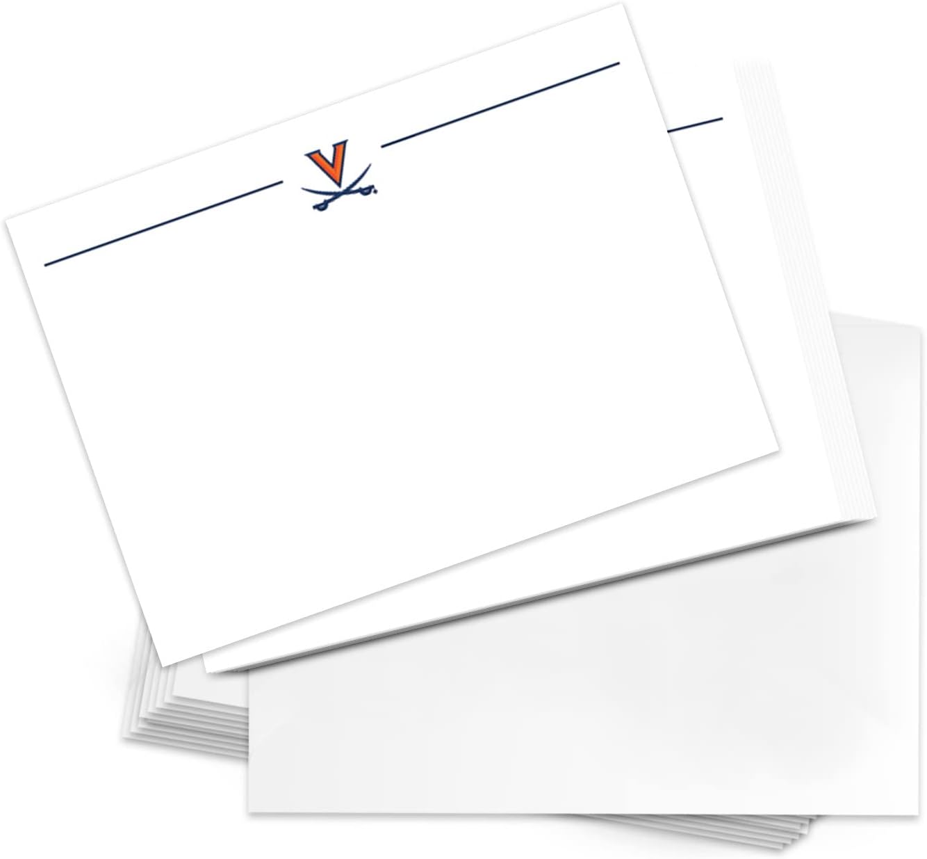 Desert Cactus University of Virginia 10 Pack Notecards Stationery Cardstock Cavaliers UVA Wahoos Includes Envelopes Memo Party Thank You (Notecard 1a)