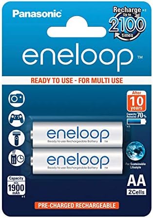 Panasonic eneloop BK-3MCCE/8BE Nickel Metal Hydride AA Batteries, Classic AA 8-Pack