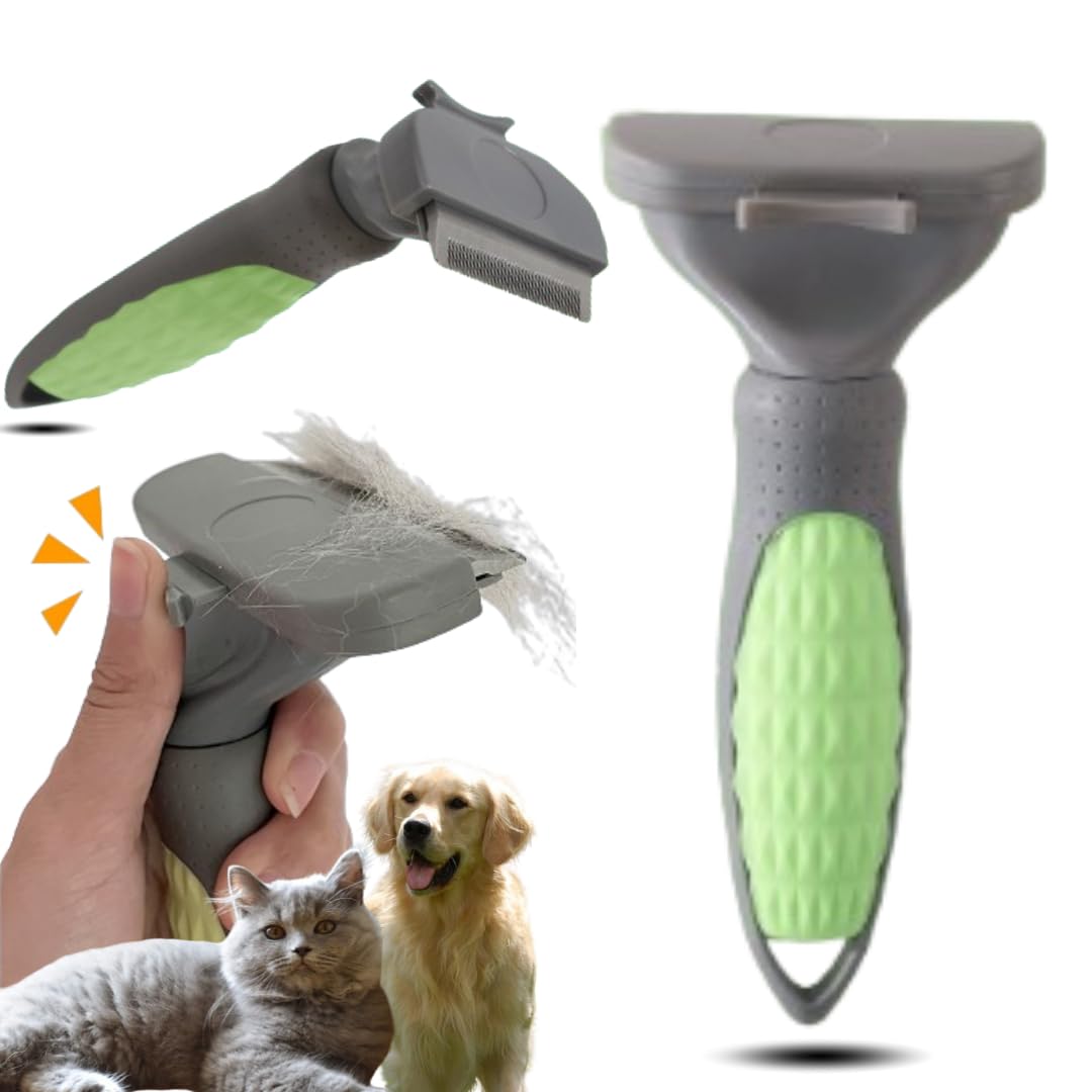 Genérico Peine Profesional para Gatos y Perros - Herramienta de Aseo para Mascotas con Cerdas Suaves y Ergonómicas