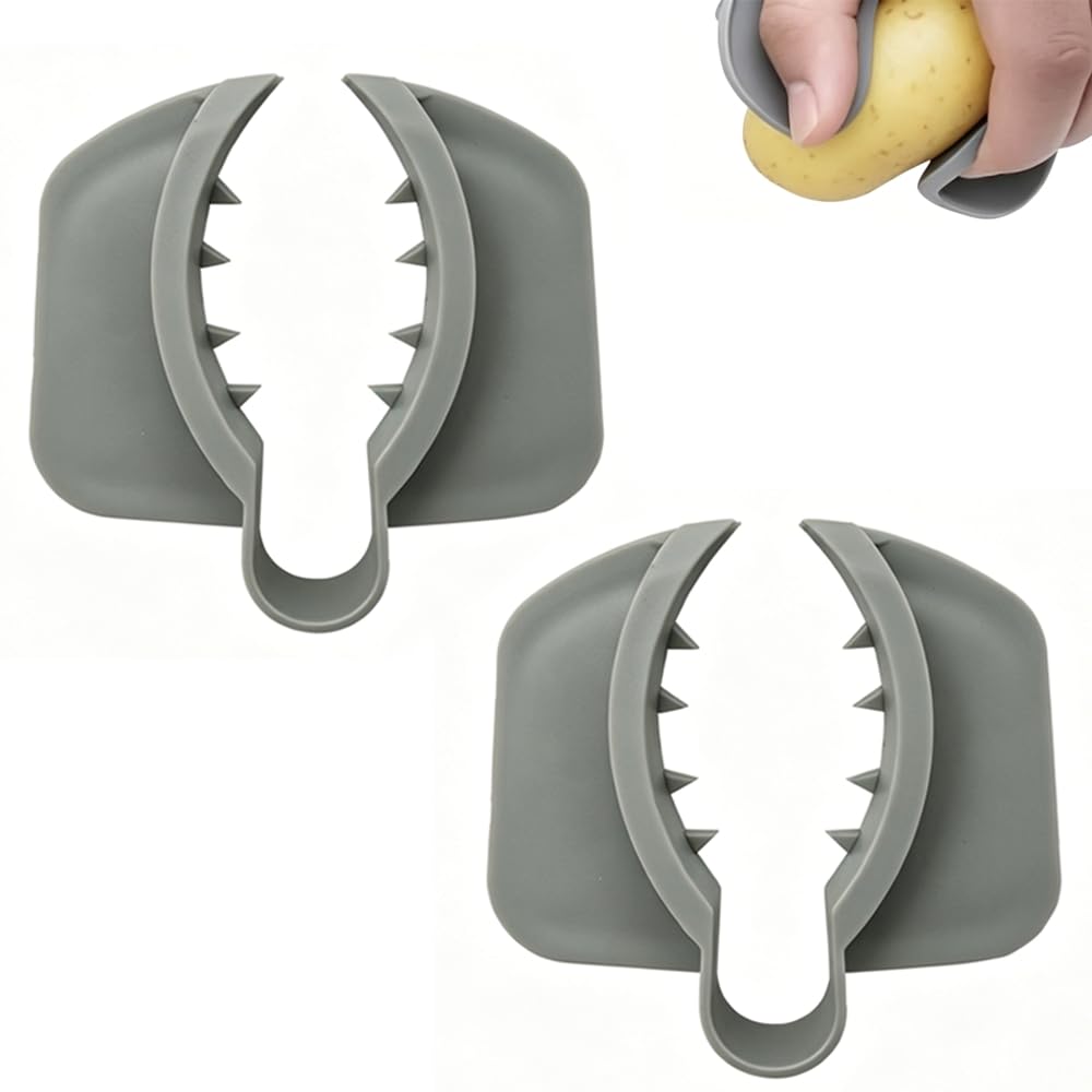 Kitchen Finger Guard,2pcs Gray Mandoline Slicer Protection