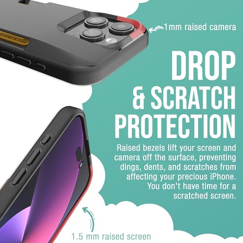 Image of Smartish iPhone 15 Pro Wallet Case - Wallet Slayer Vol. 1 [Slim + Protective] Credit Card Holder - Drop Tested Hidden Credit Card Slot Cover for Apple iPhone 15 Pro - Black Tie Affair