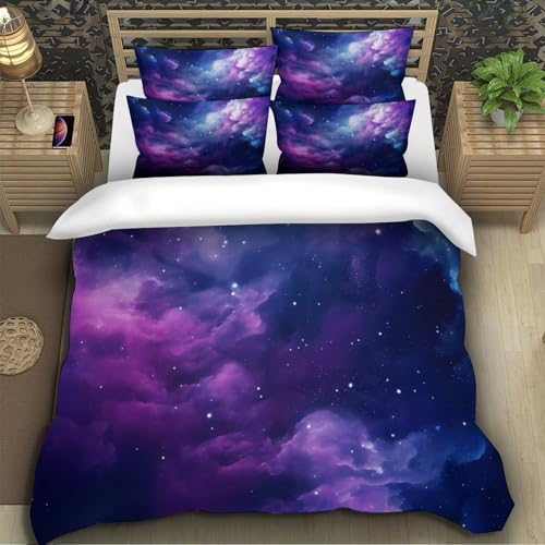 Linge de lit espace imprimé 3D avec housse de couette microfibre super douce 220x240 - 5