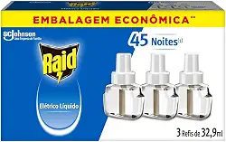 Raid Repelente Elétrico Líquido 45 Noites com 3 Refis