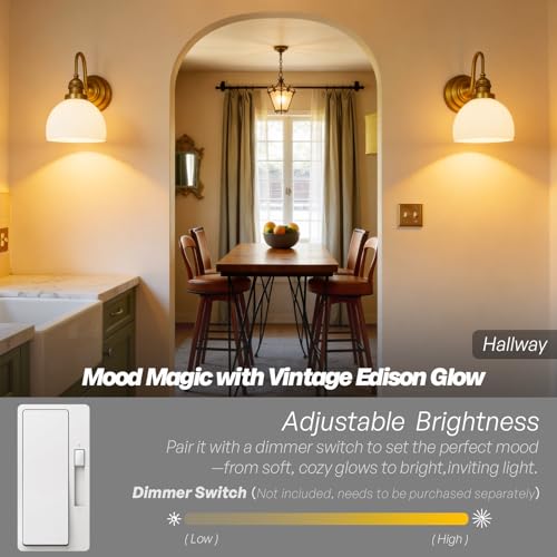 Image of Brass Gold Wall Sconce Vintage Milk Glass Bathroom Vanity Light | Bathroom Wall Sconces,Antique Brass,Thick Half-Round Glass Shade,Hardwired,E26 Base,for Bathroom Mirror Hallway Kitchen