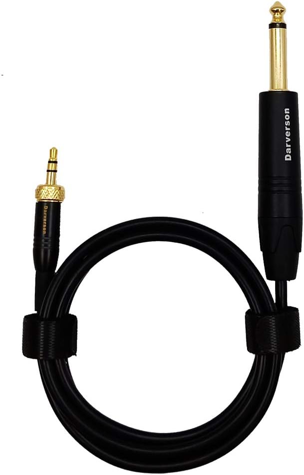 Guitar bass Instrument 1/8 to 1/4 Replacement Cable for sennheiser beltpack Transmitter Wireless System