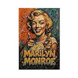 GDFKHO Movie Actress Marilyn_Monroe' Smile-666888 Wall Decoration Poster Home Bar Restaurant Garage Cafe Art Logo Gifts Unframe 12x18inch
