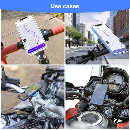 Soporte universal para bicicleta para teléfono móvil, soporte para manillar de bicicleta, soporte para manillar de moto, desmontable, montaje de manillar de bicicleta de montaña o bicicleta de - imagen 6