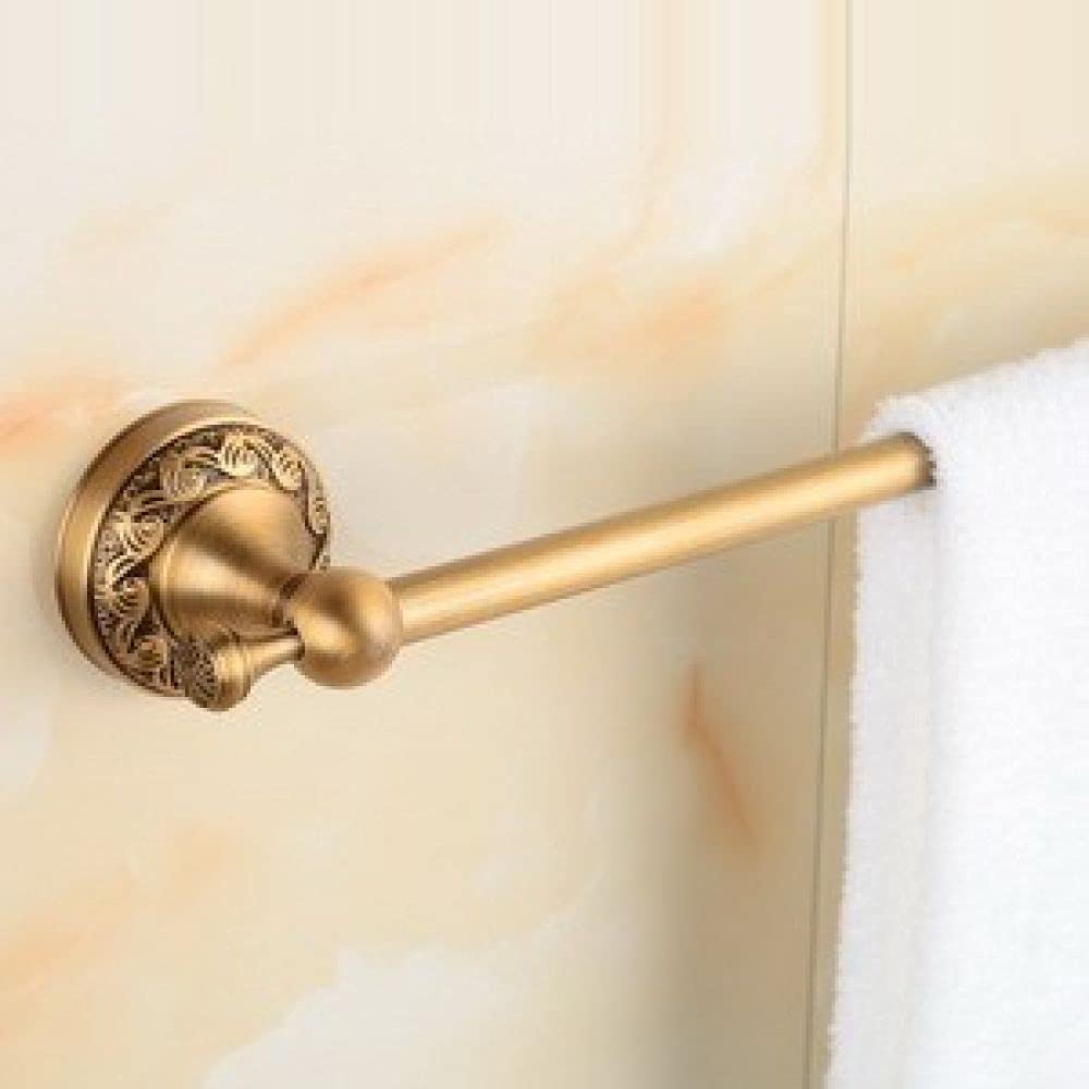 LCANALLYMS Wall hooks, Coat Hook Bathroom Hooks Solid Brass Accessories Set Robe Paper Holder Towel Bar Soap Basket Sets(Towel Bar)