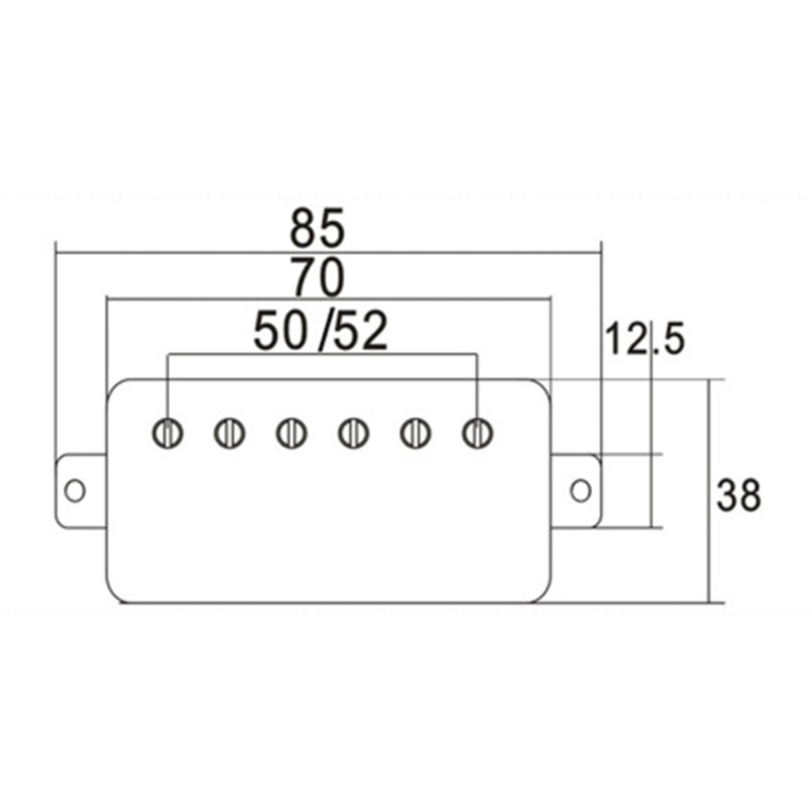 Profesjonalna Wydajność Przetworniki Do Gitary Ele Gitara Elektryczna LP Z Podwójną Cewką Alnico2 Aluminium Nikiel Kobalt Magnes Miedziana Powłoka Pickup Cięty Pojedynczo(Neck)