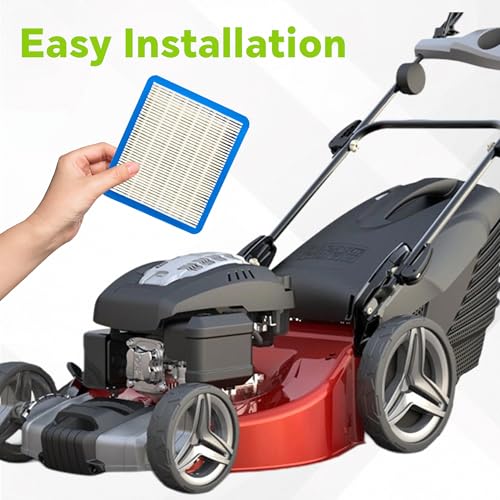 2 Packs 491588S Air Filter, Lawn Mower Air Filter, Flat OEM Air Cleaner Cartridge, Compatible with Briggs and Stratton, Toro 20332, Craftsman 3364