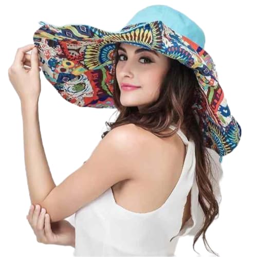 Sombrero de sol reversible con ala grande para mujer miniatura 4