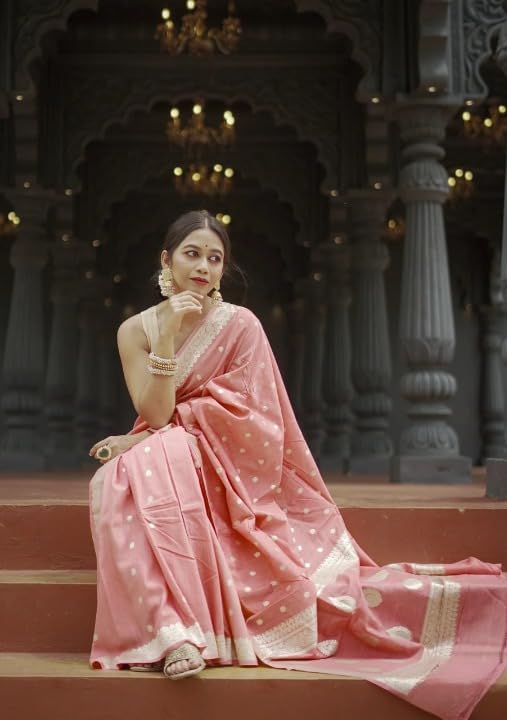 Image of Flosive Women's Cotton Saree With Blouse Piece