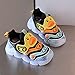 Toddler Baby Girls Light Up Sneakers Rubber Soft Bottom Slip On Sports Shoes Cartoon Duck Pattern Fashion Shoes (Black, 5 Infant)