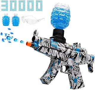 Splatter Blaster, Electric Gel Ball Blaster with 30000 Water Ammo, MP5 Gel Ball Blaster for Kids, Blue