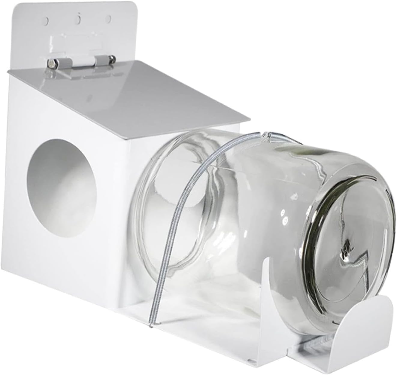 Squirrel Feeder Squirrel House Feeding Station with Removable Storage Bottle for Outdoor