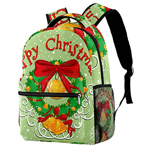 Sac à dos campus vert avec porte-bouteille pour les journées de cours des filles et garçons